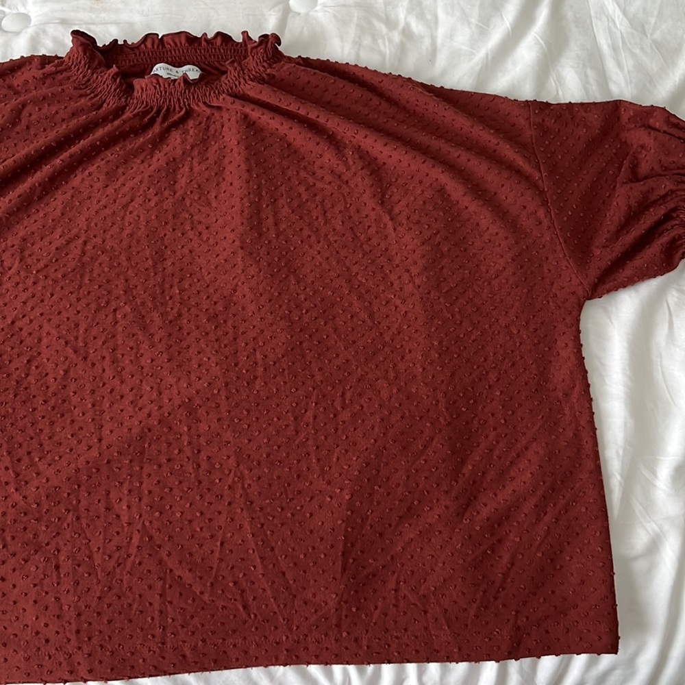 Madewell Clipdot Ruffle Top XXL - Picture 5 of 5